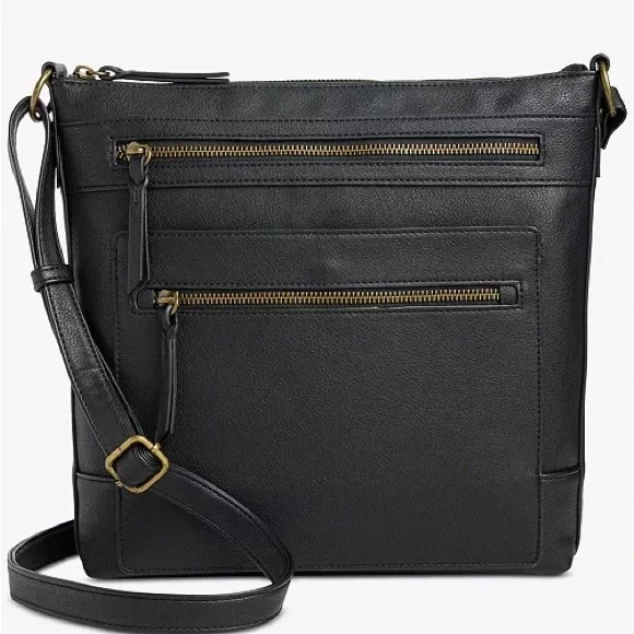 INC - Black Crossbody Bag with Gold Accents - Picture 1 of 6